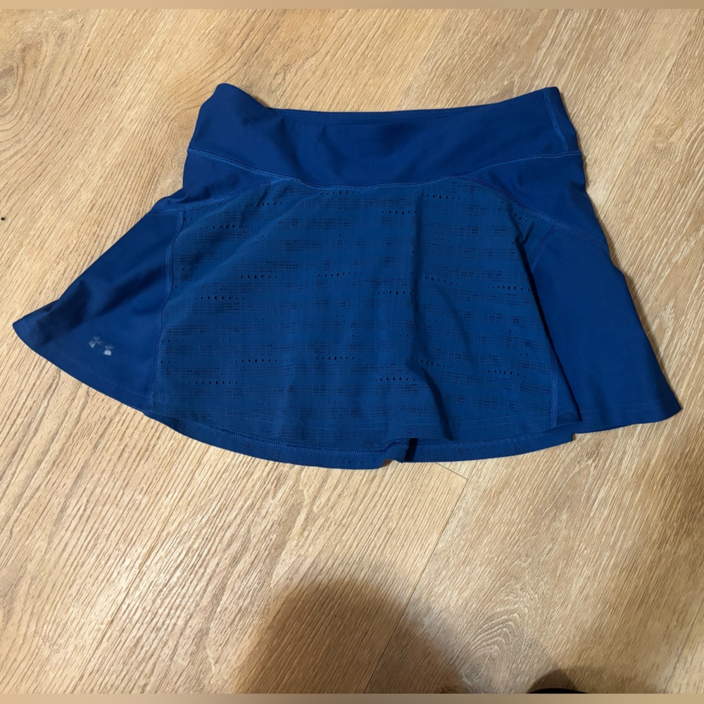 Under Armour Women's Royal Blue Athletic Skort with Built-In Shorts - Picture 2 of 4